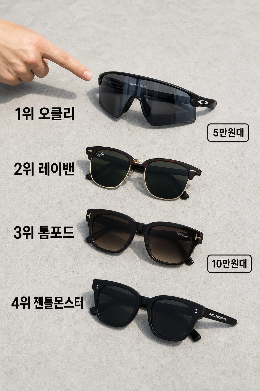 남자선그라스 추천: 예산별 베스트 모델