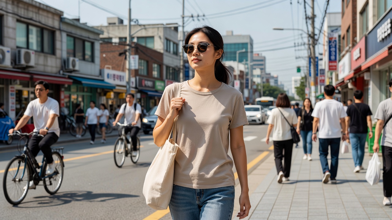 여성선글라스추천 저가 모델의 실용적인 일상 착용 모습