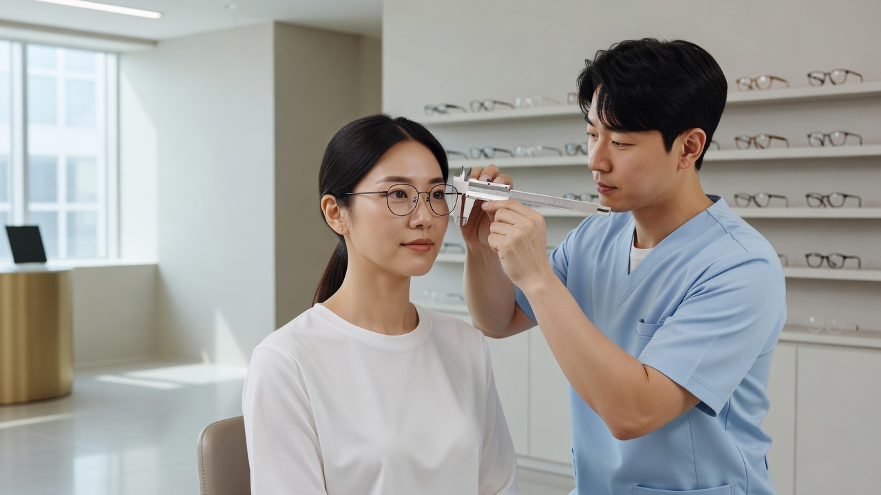 얼굴형에맞는안경을 위한 얼굴 폭과 비율 측정