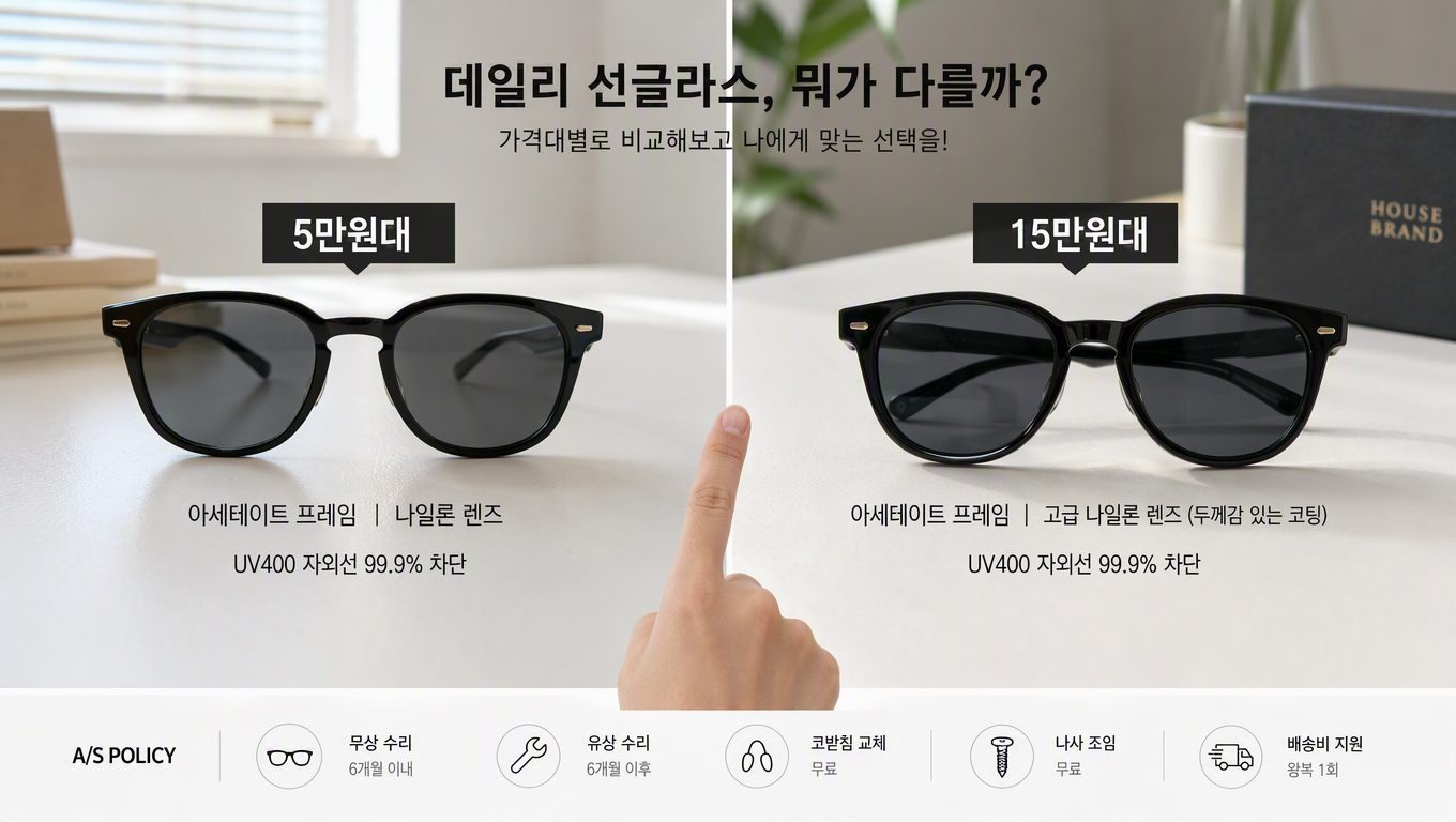 데일리선글라스 실용성과 A/S 정책