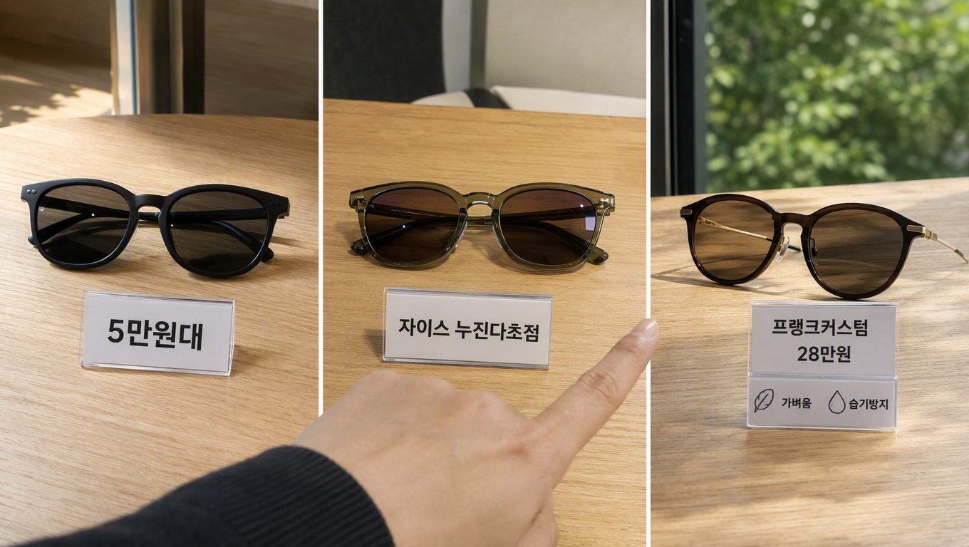 선글라스종류에 따른 가격대별 렌즈와 프레임 실용성