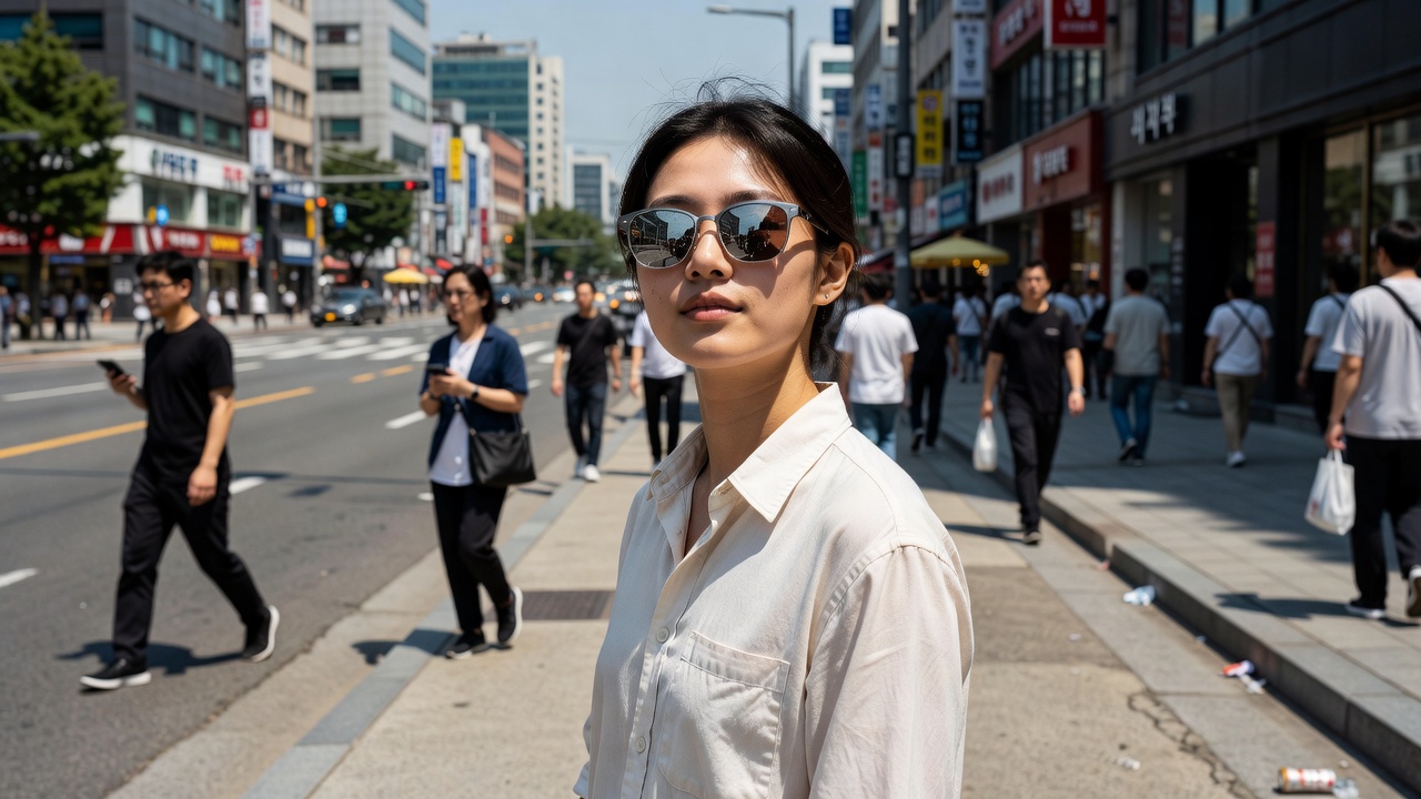 가성비선글라스 UV400 차단 기능 실제 착용 모습