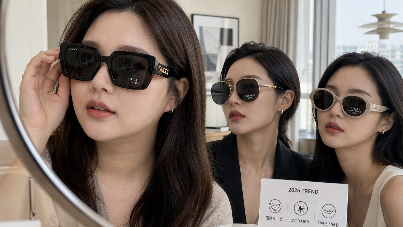 2026년 선글라스트렌드 얼굴형별 프레임 선택