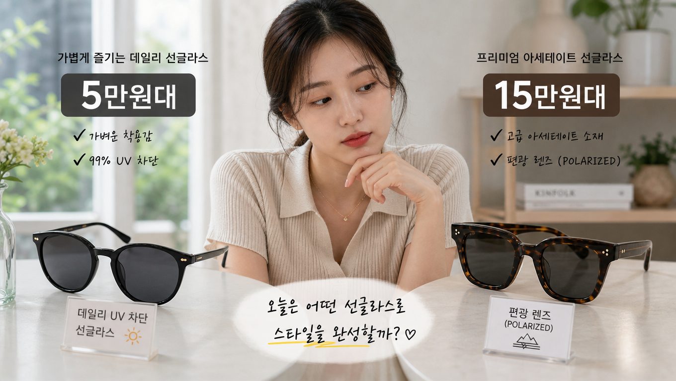 여성선글라스추천, 5만원대와 15만원대 모델 선택 기준