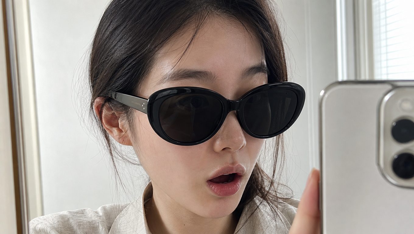 오버사이즈선글라스 실제 후기에서 얼굴 크기와 착용감, 렌즈 차이