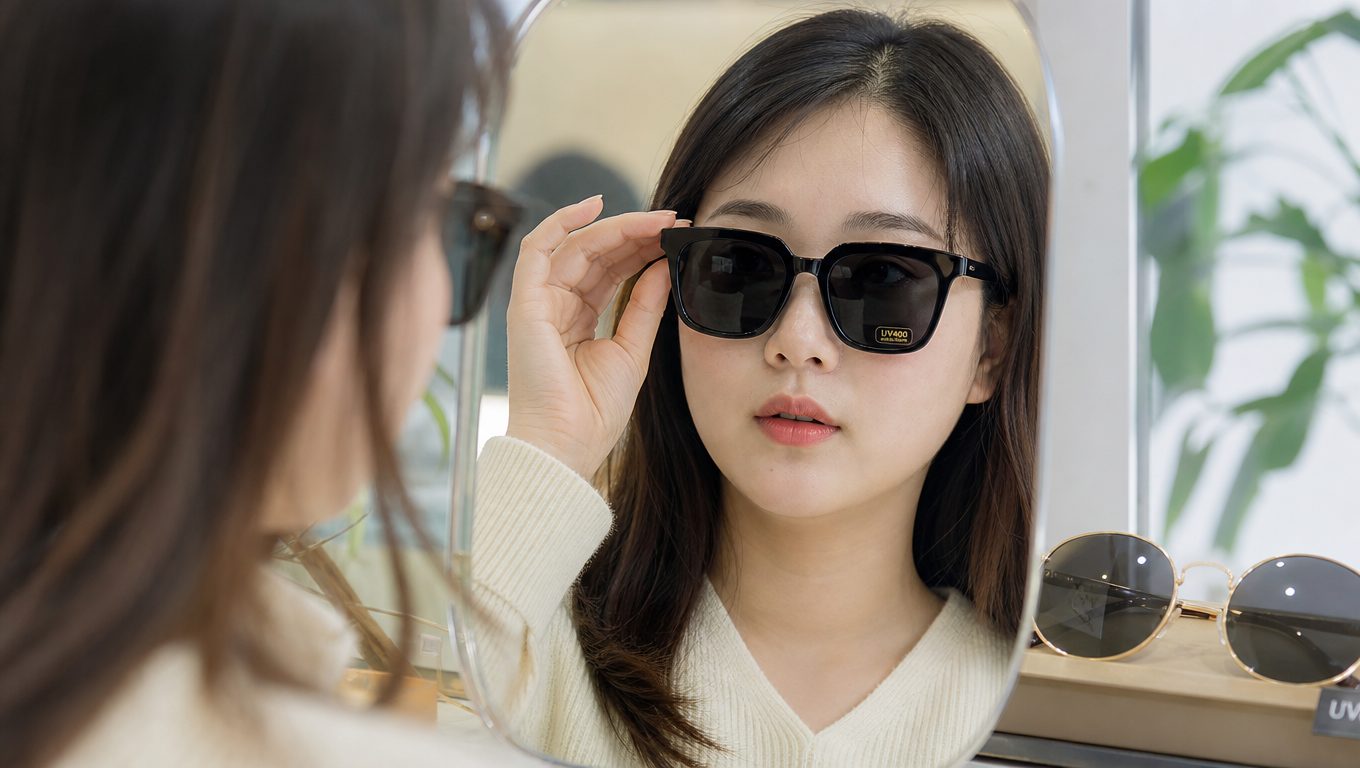 여자선글라스추천에서 얼굴형별 프레임 매칭과 UV400 렌즈 확인