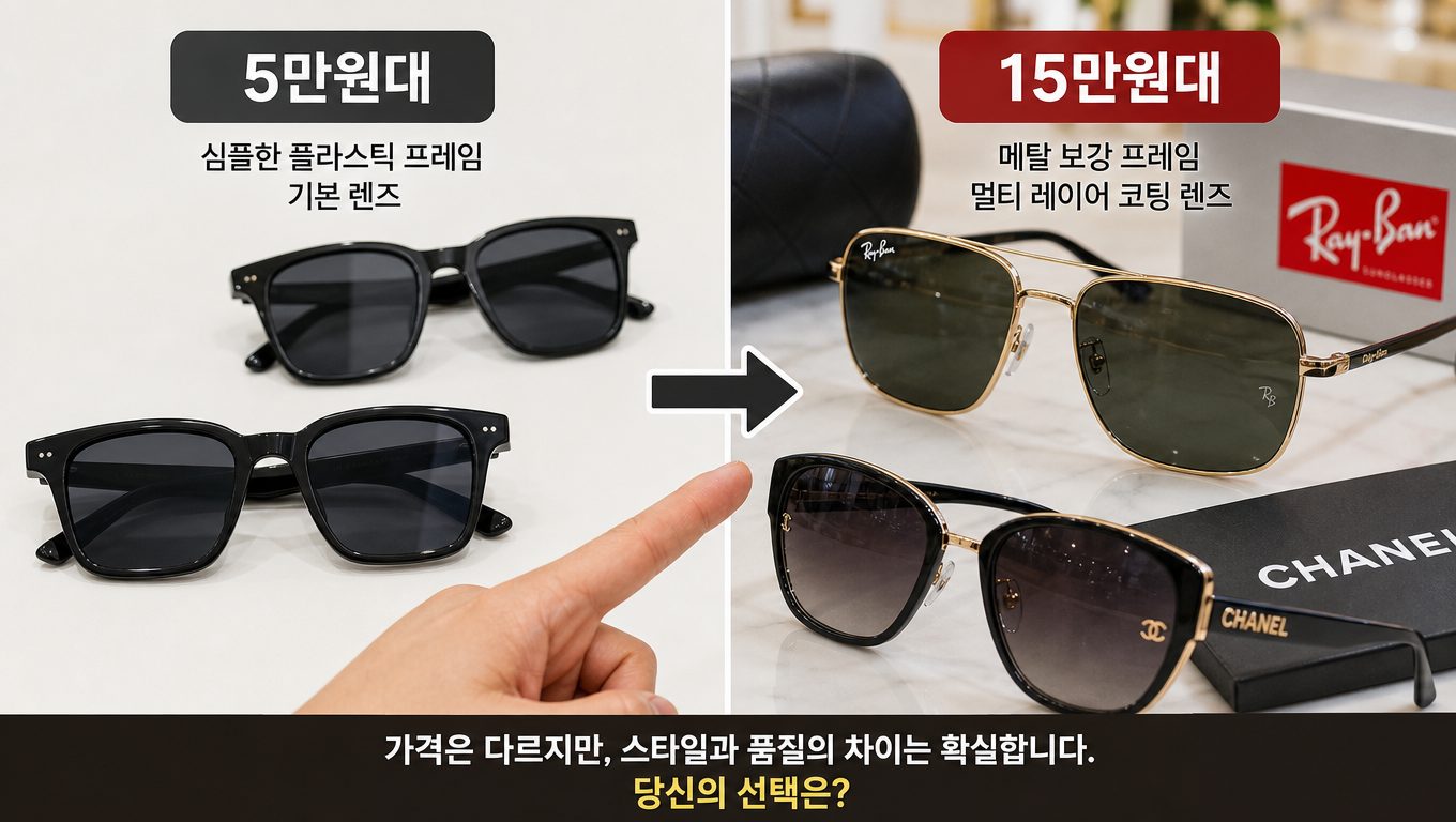 스퀘어선글라스 실사용 차이와 브랜드 가치