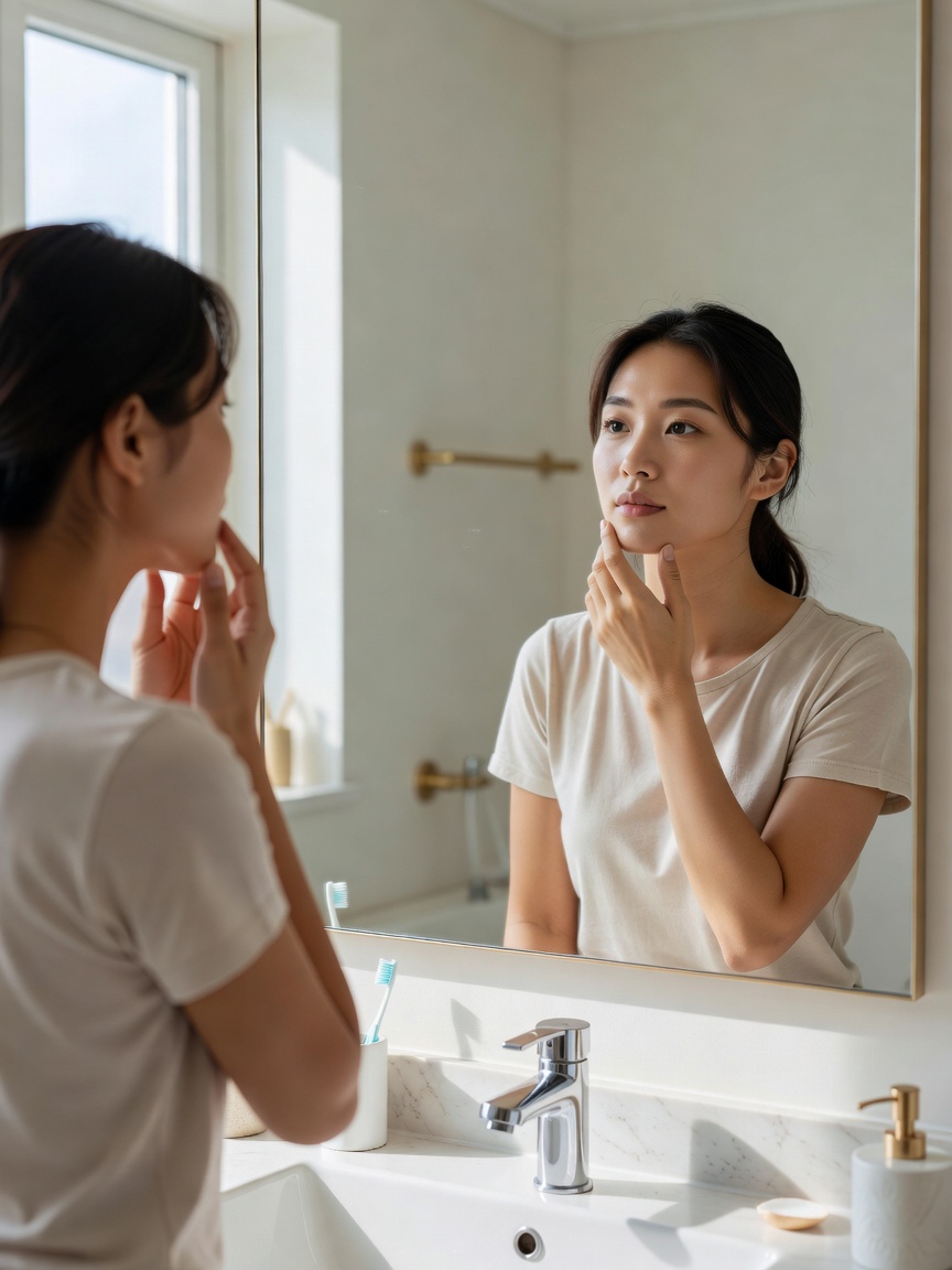 선글라스코디를 위한 얼굴형 분석 과정